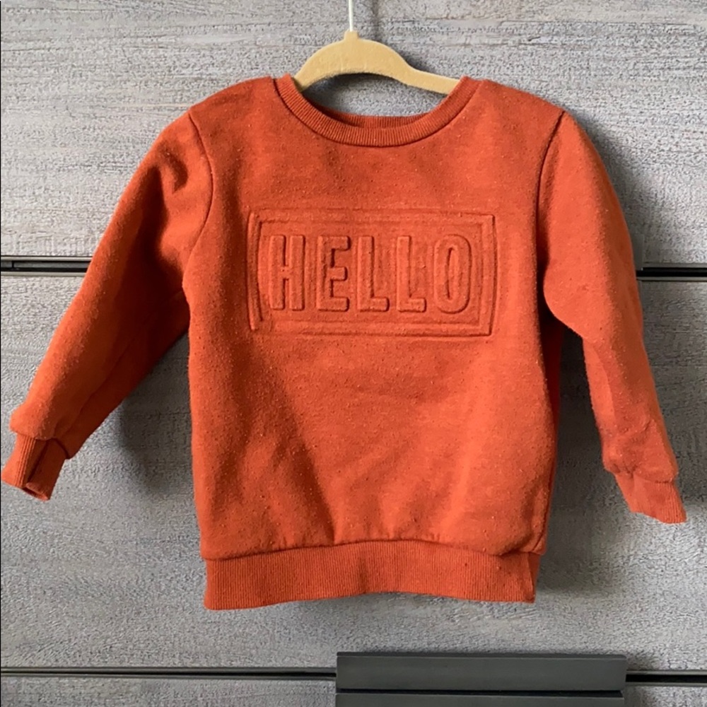 Hello embossed pullover sweatshirt 12-18 month